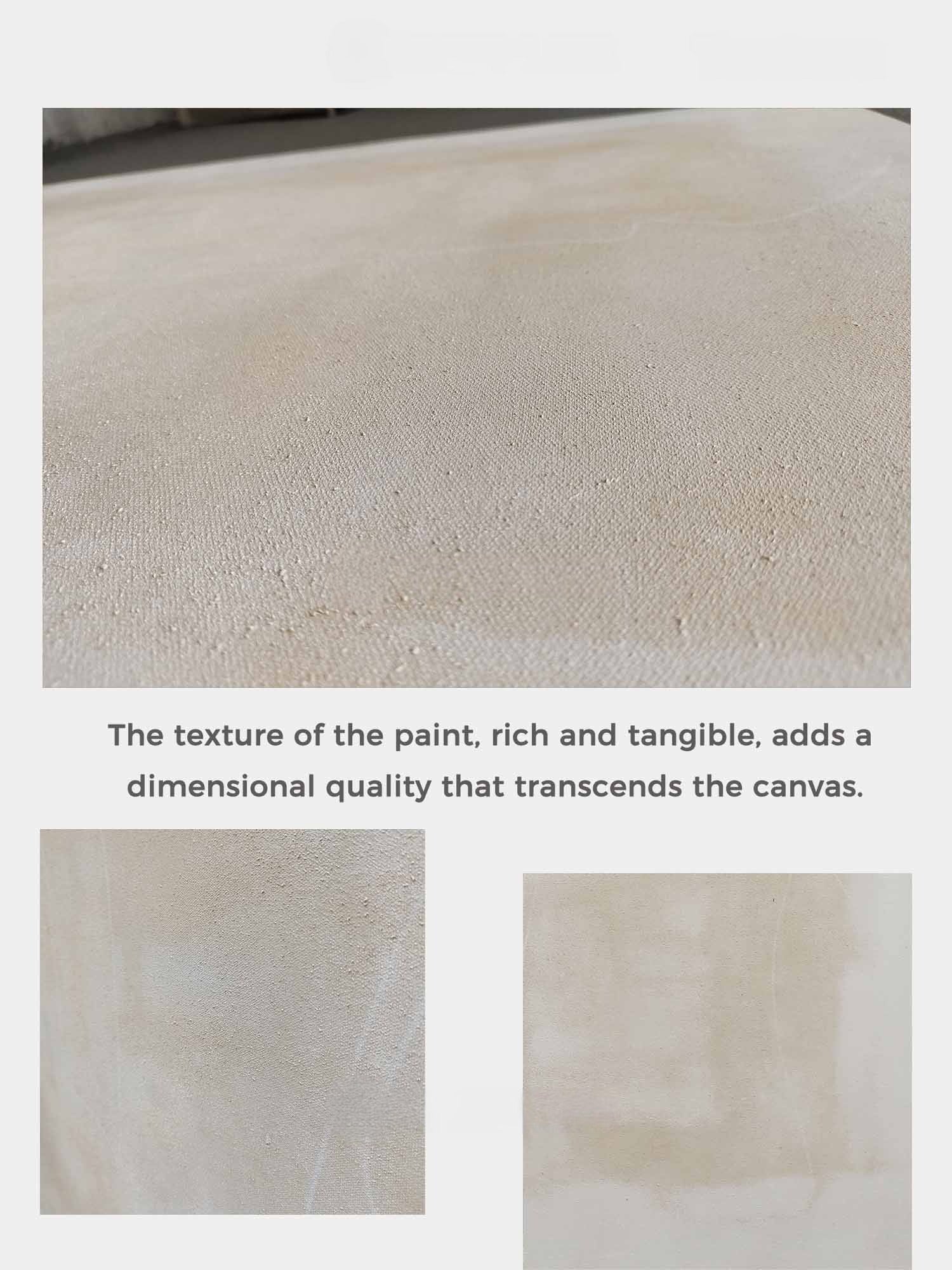 Soft Beige Minimalist Textured Abstract Wall Art