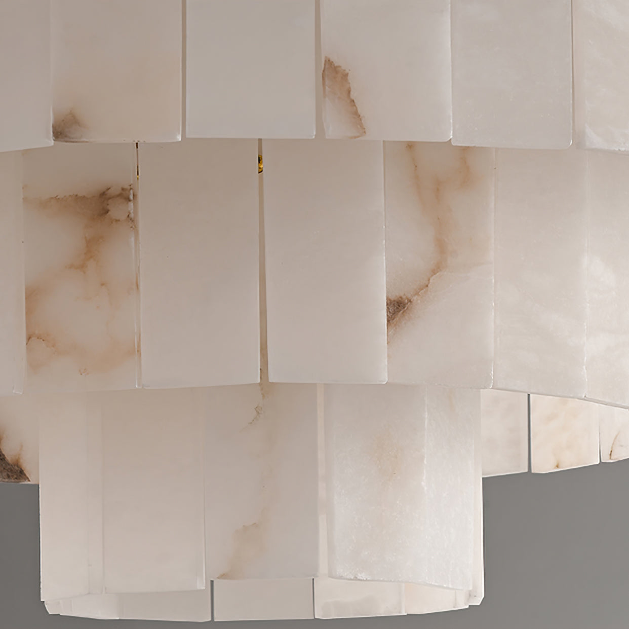 Windham Alabaster Chandelier Layered Halo - Neutralighting