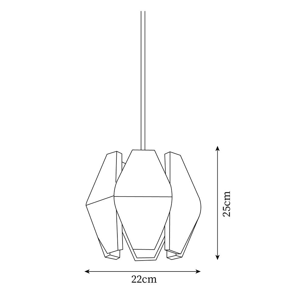 Pendant Lamp Geometric Wood Shade Warm Glow Nordic Minimalist Accent - Neutralighting