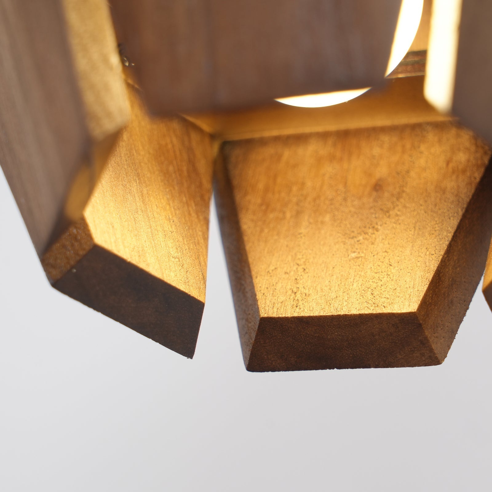 Wall Lamp Geometric Wood Shade Warm Glow Nordic Minimalist Accent - Neutralighting