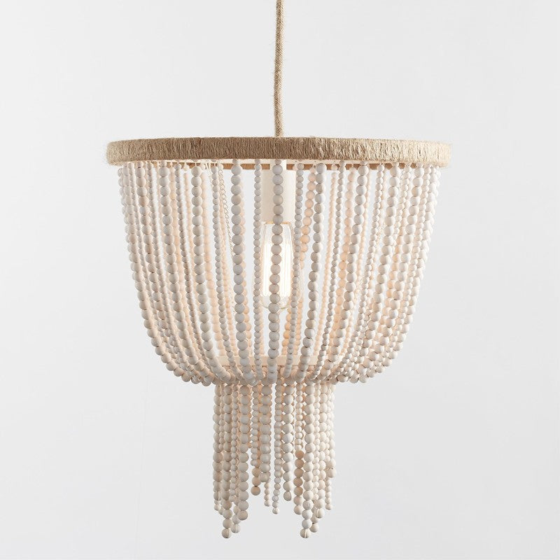Himinuvyi Modern Beaded Wooden Rope Metal Chandelier - Neutralighting