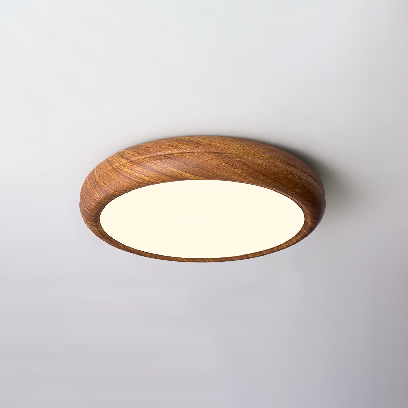 Grena Wood Grain Round Ceiling Light - Neutralighting
