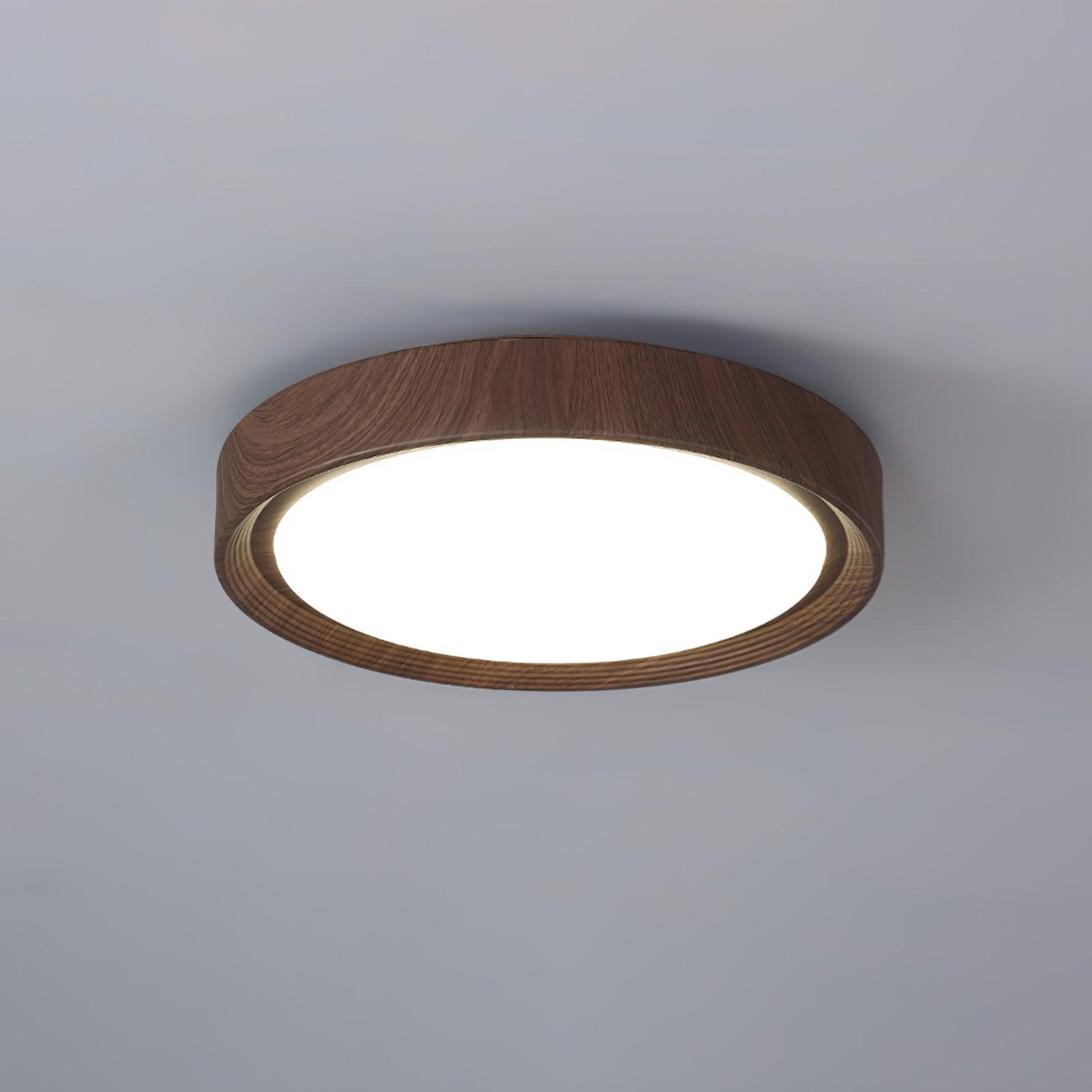 Grena Wood Grain Round Ceiling Light - Neutralighting
