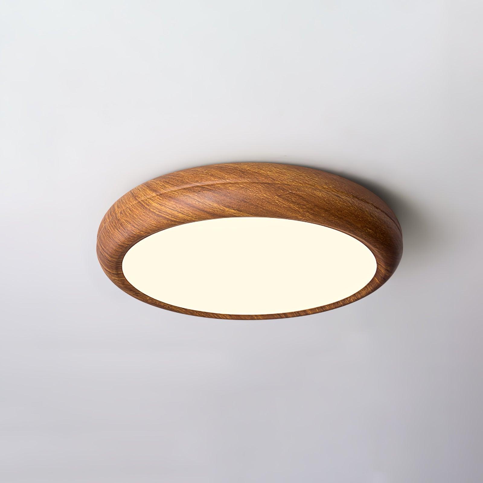 Grena Wood Grain Round Ceiling Light - Neutralighting