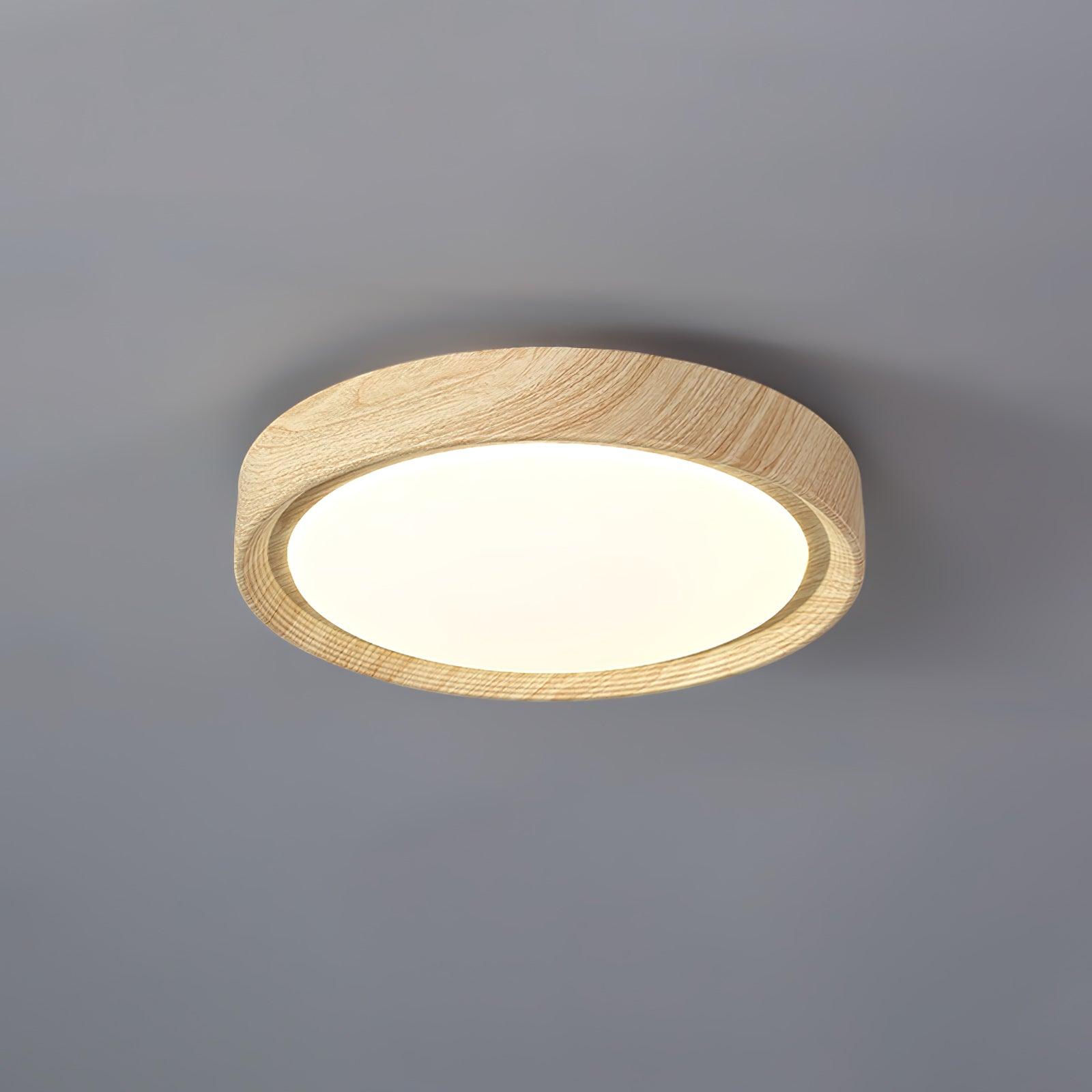 Grena Wood Grain Round Ceiling Light - Neutralighting
