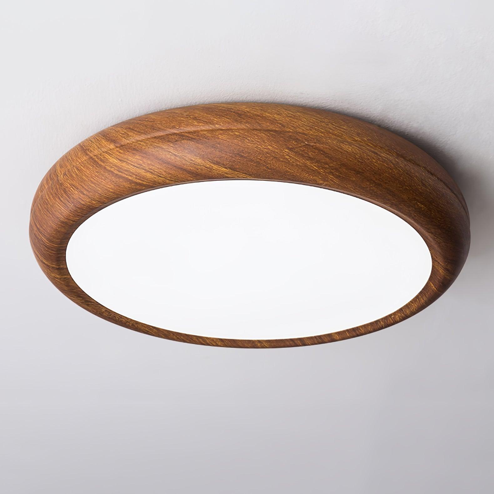 Grena Wood Grain Round Ceiling Light - Neutralighting