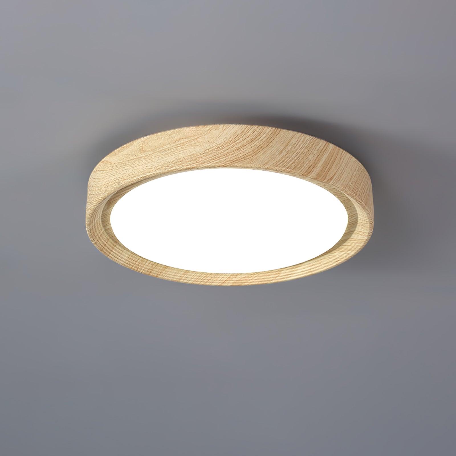 Grena Wood Grain Round Ceiling Light - Neutralighting