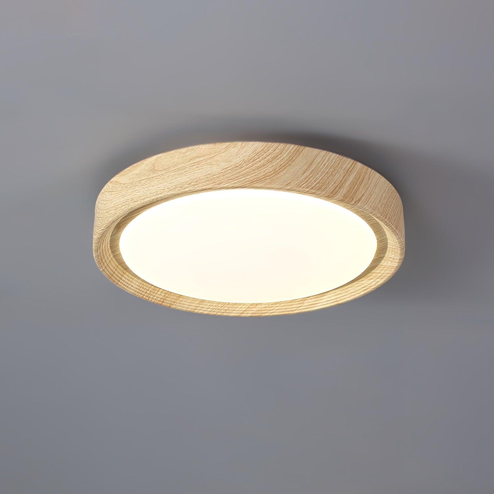 Grena Wood Grain Round Ceiling Light - Neutralighting