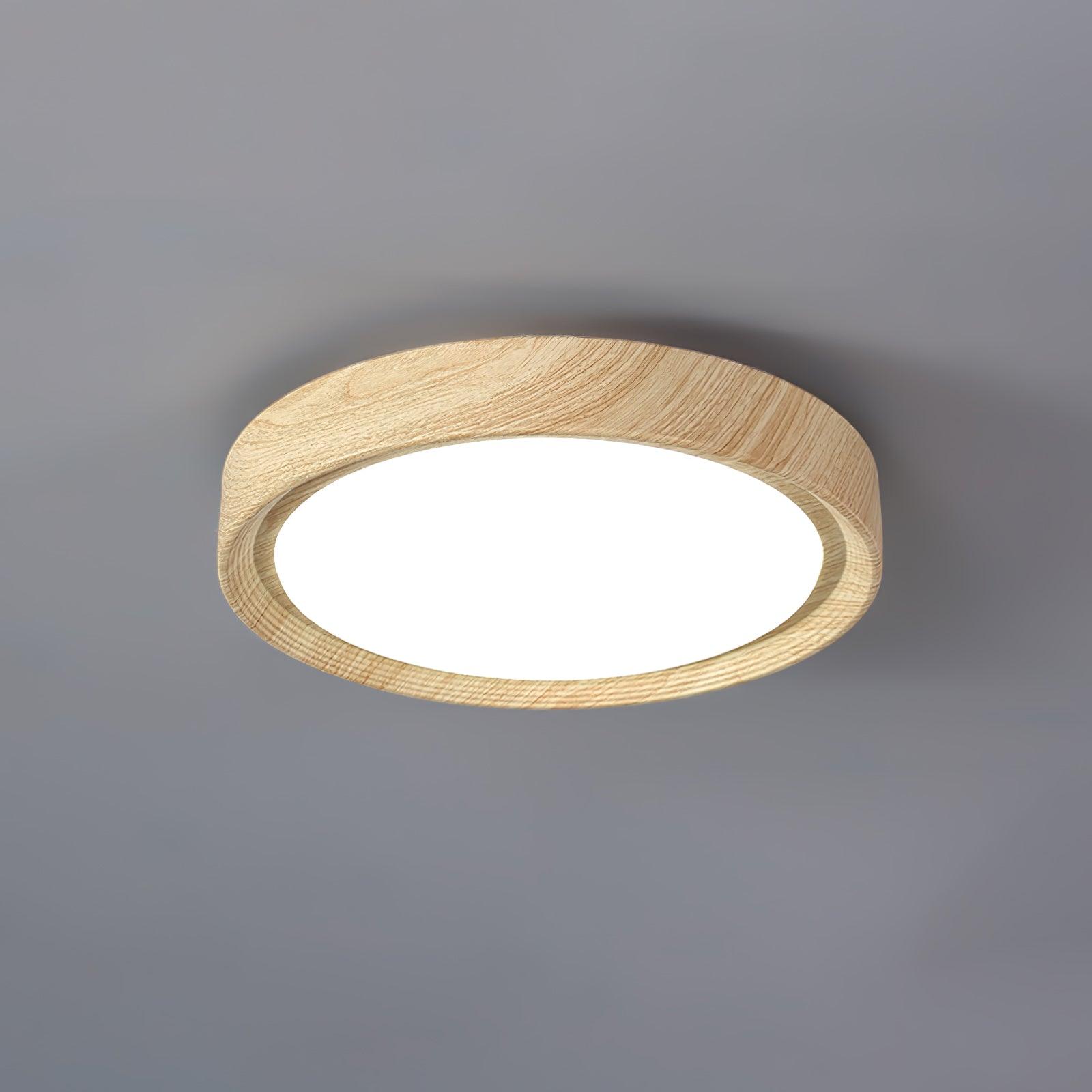 Grena Wood Grain Round Ceiling Light - Neutralighting