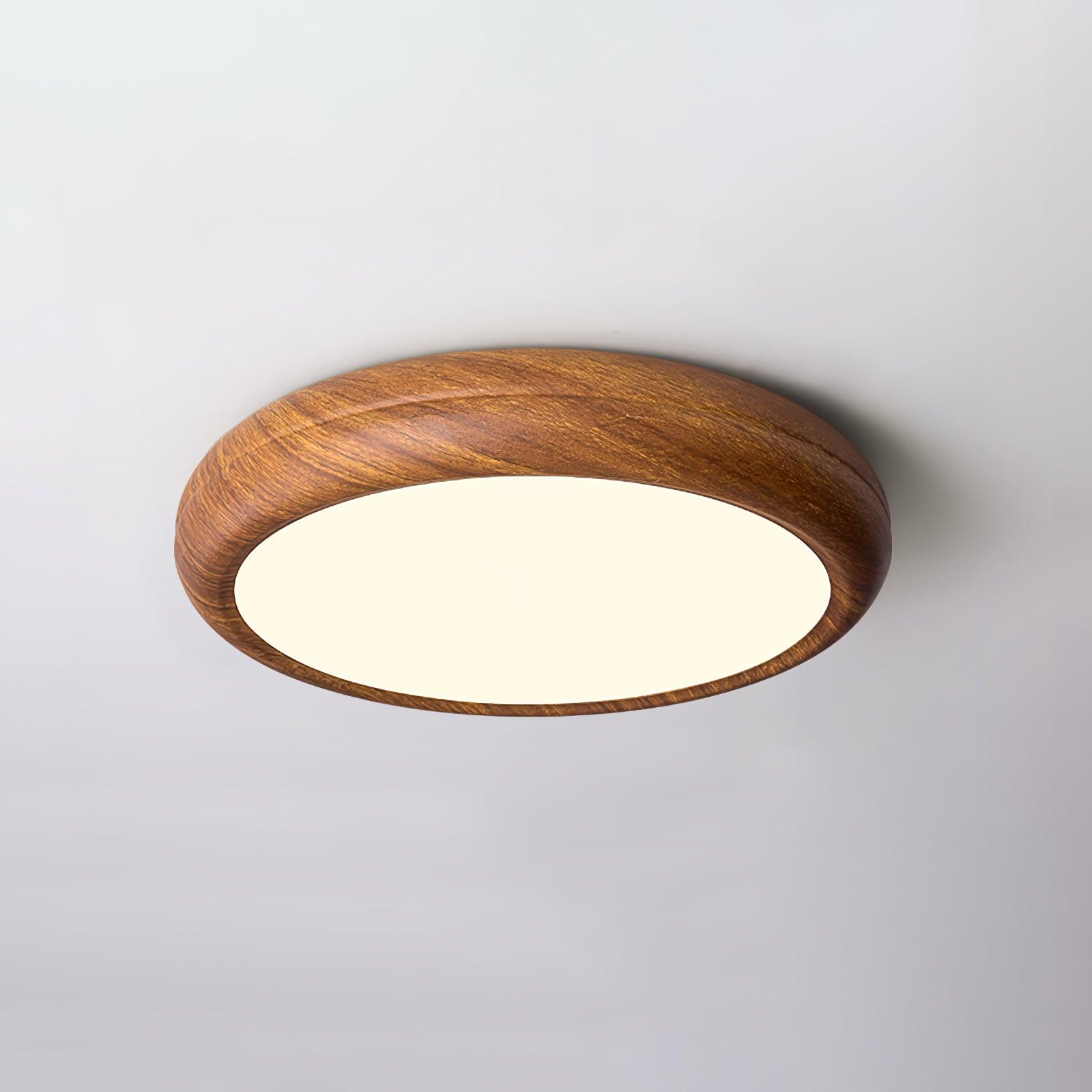 Grena Wood Grain Round Ceiling Light - Neutralighting