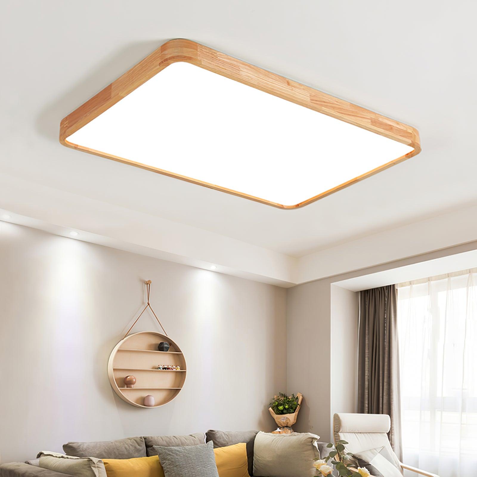 Hano Wooden Geometric Ceiling Light - Neutralighting