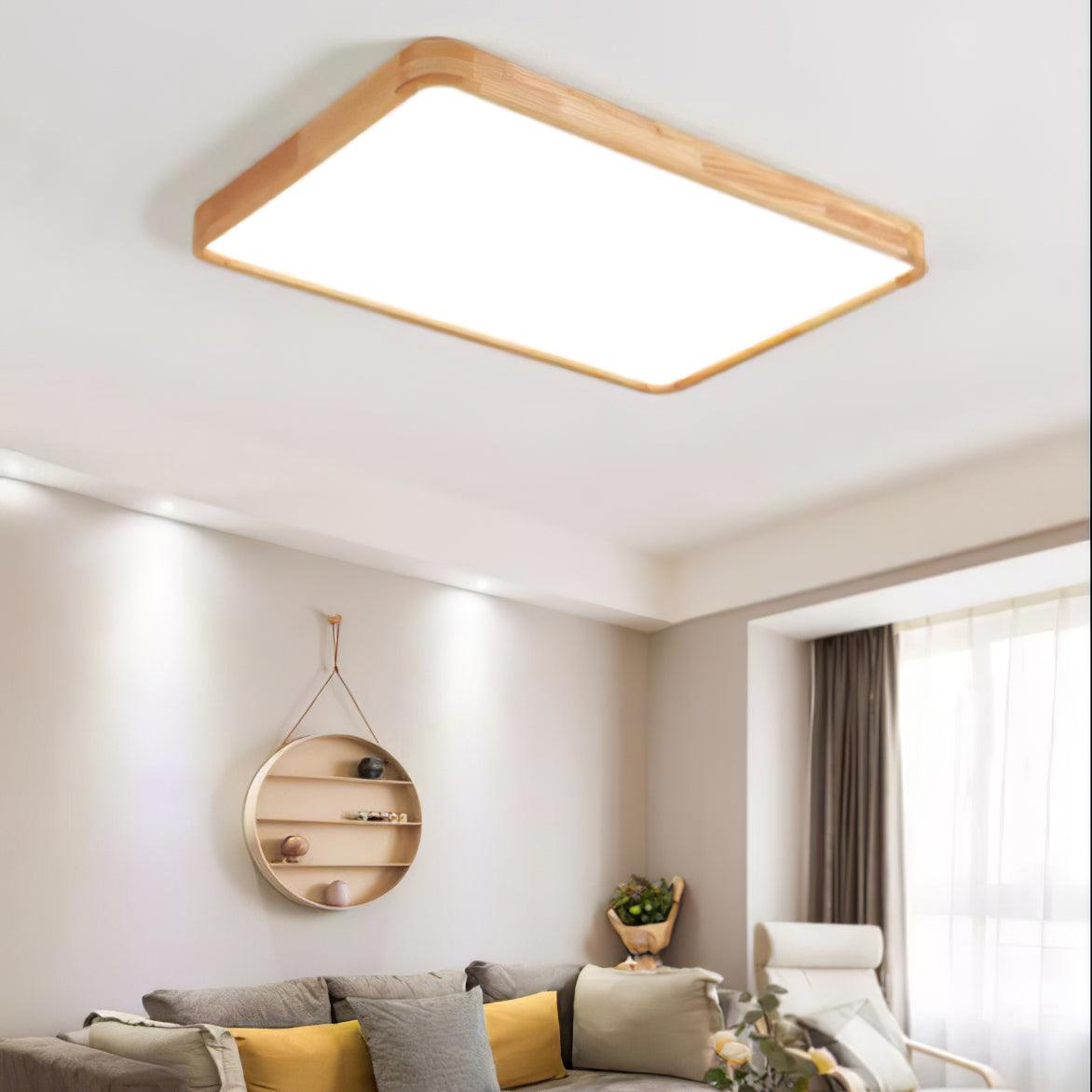 Hano Wooden Geometric Ceiling Light - Neutralighting