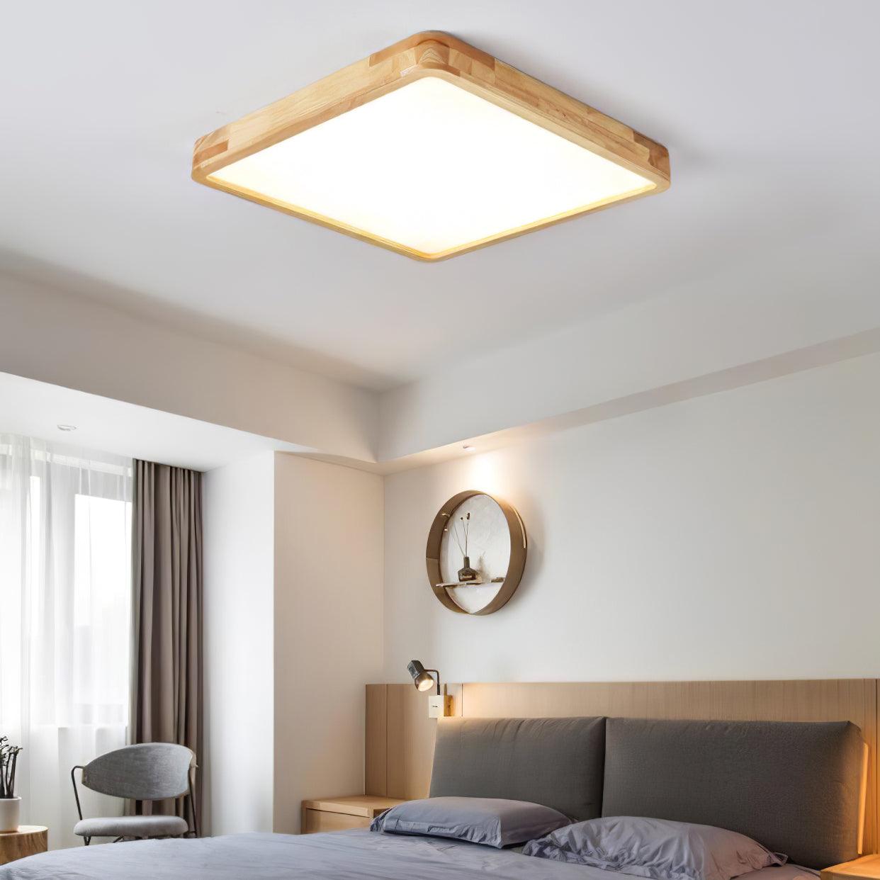 Hano Wooden Geometric Ceiling Light - Neutralighting