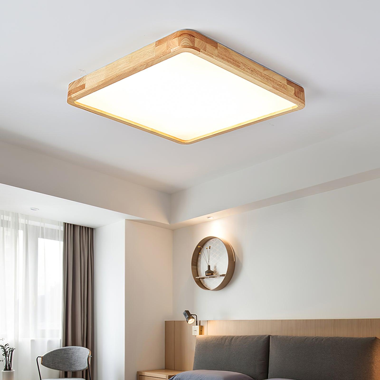Hano Wooden Geometric Ceiling Light - Neutralighting