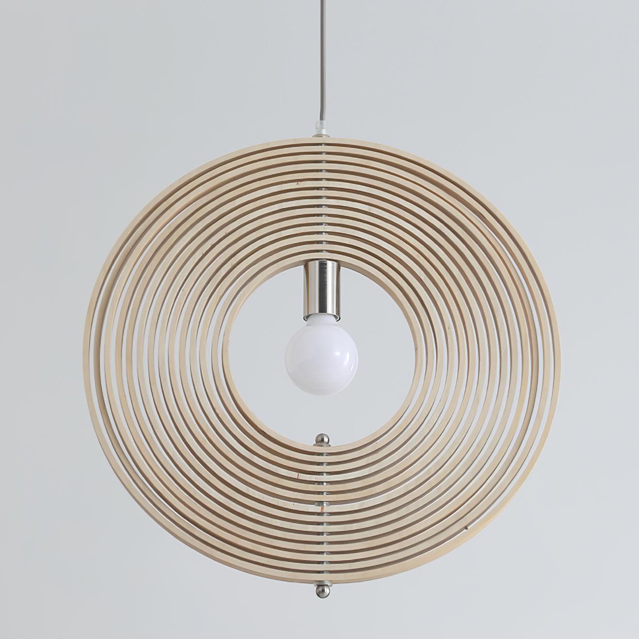 Pendant Lamp Wood Rings Sphere Organic Minimalist Ambient - Neutralighting