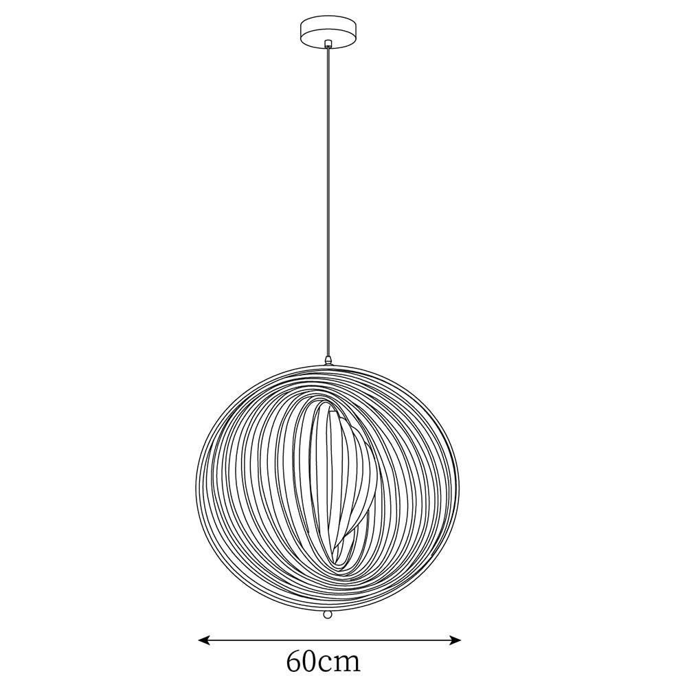 Pendant Lamp Wood Rings Sphere Organic Minimalist Ambient - Neutralighting
