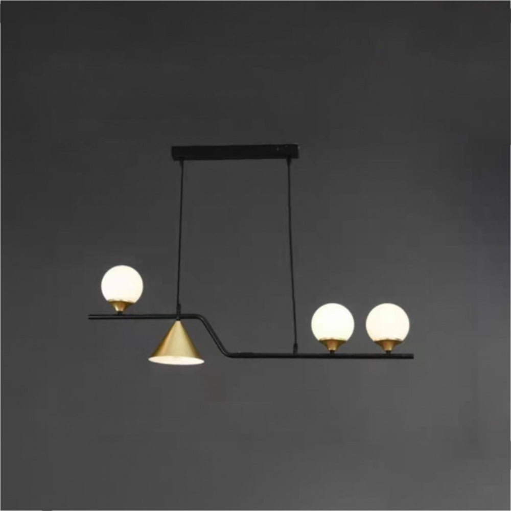 Arisha Modern LED Pendant Light Black/Gold Glass Living Room/Bedroom - Neutralighting