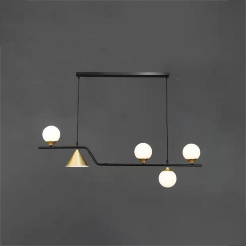 Arisha Modern LED Pendant Light Black/Gold Glass Living Room/Bedroom - Neutralighting