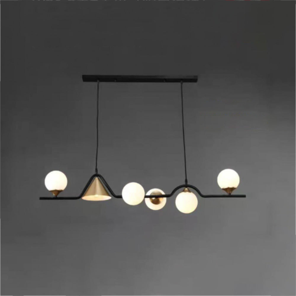 Arisha Modern LED Pendant Light Black/Gold Glass Living Room/Bedroom - Neutralighting