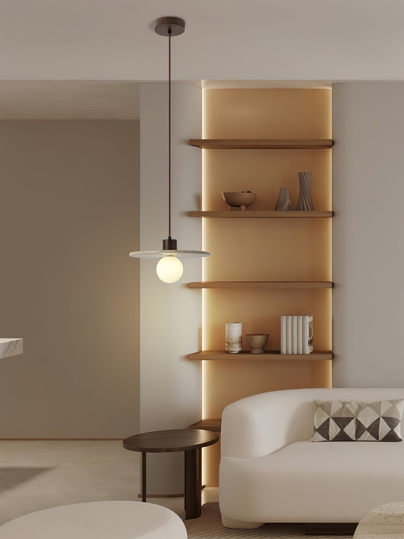 Ritta Travertine Pendant Light Six Style - Neutralighting