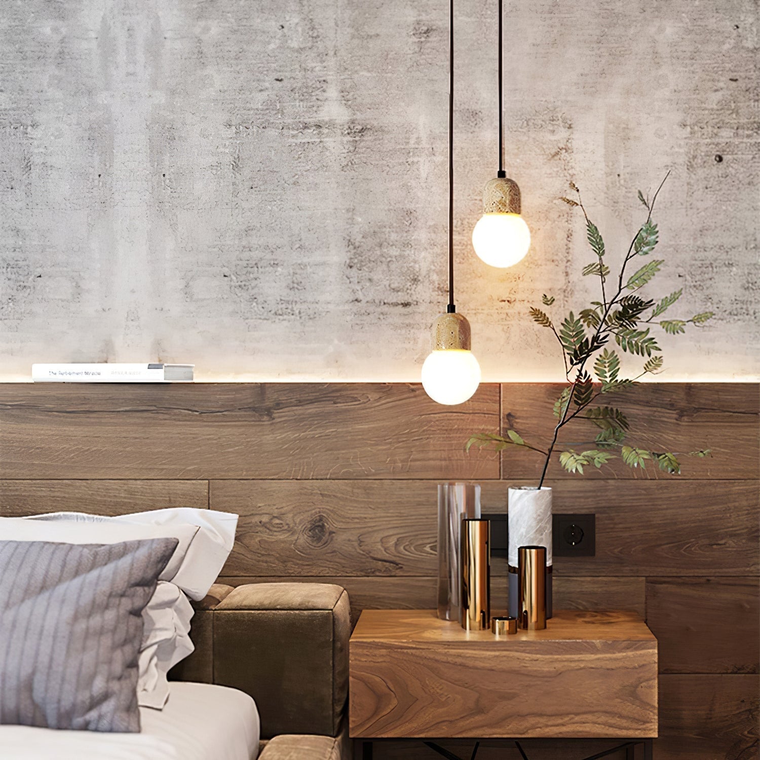 Ritta Travertine Pendant Light Six Style - Neutralighting