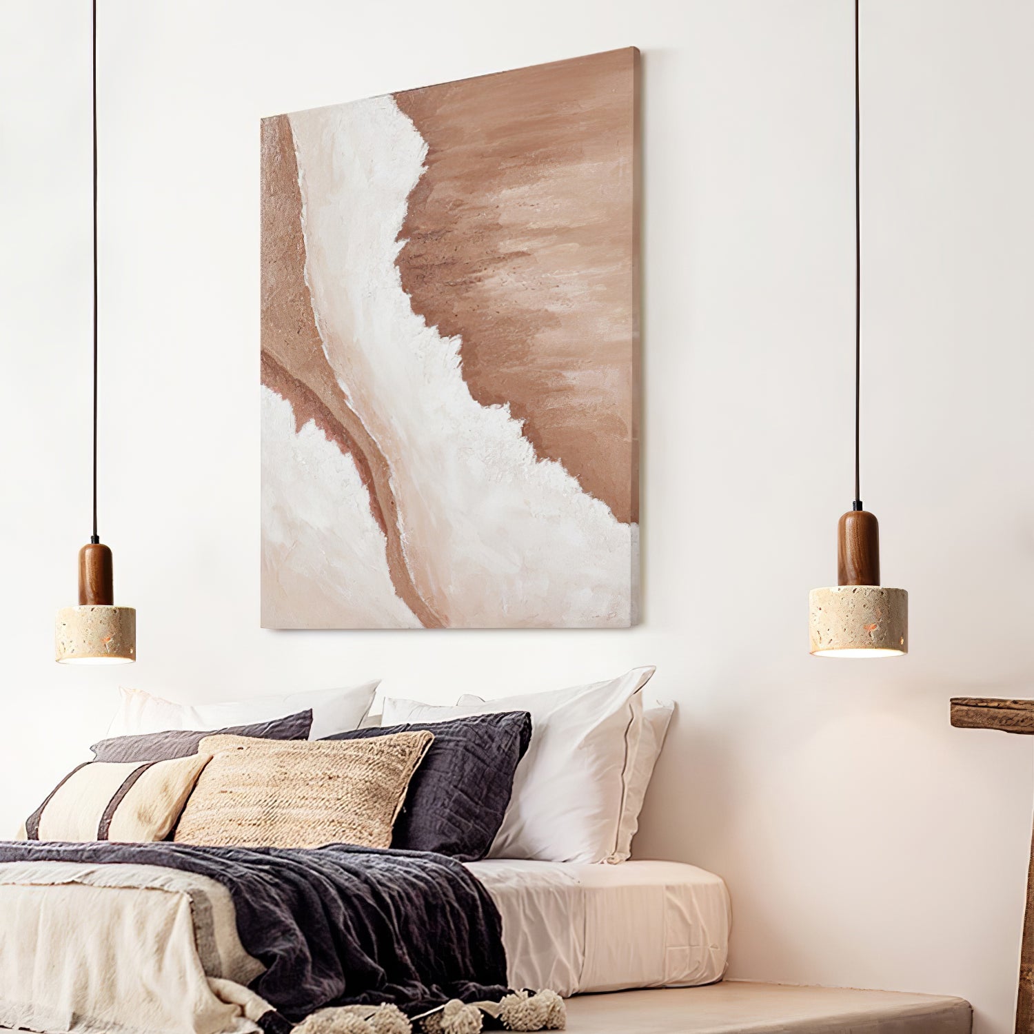 Ritta Travertine Pendant Light Six Style - Neutralighting