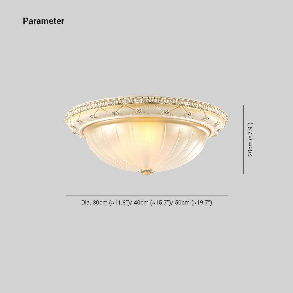 Silva Minimalist Flush Mount Ceiling Light Resin Living Room - Neutralighting
