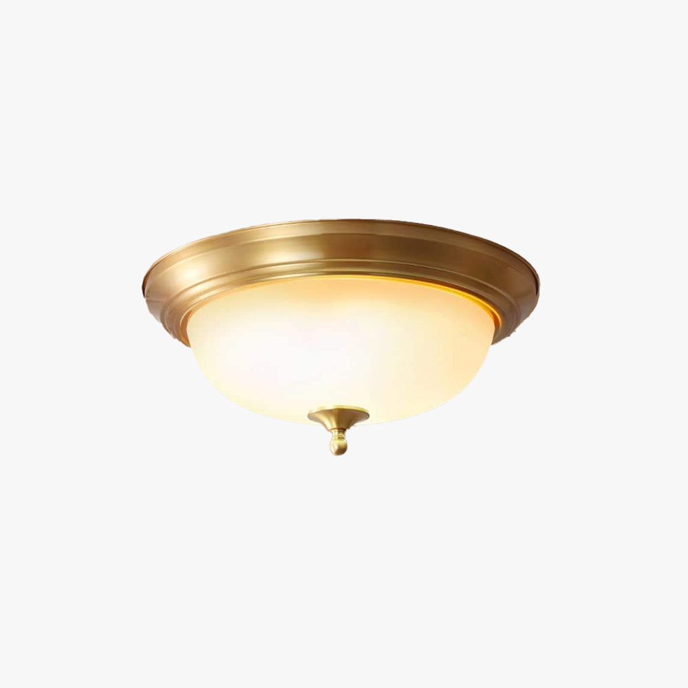 Arisha Flush Mount Ceiling Light Brass Retro LED Living Room Bedroom - Neutralighting
