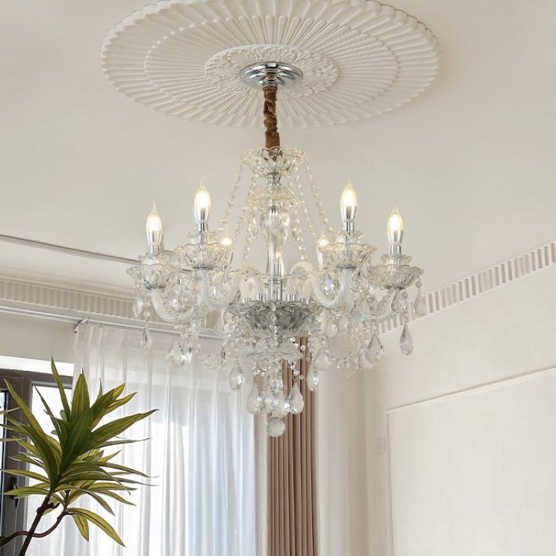 Silva Chandelier French Crystal Living Room Dining Room - Neutralighting