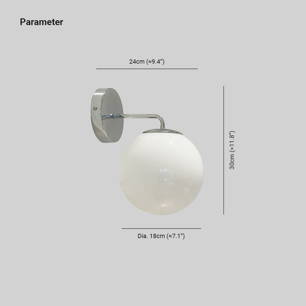 Valentina Glass Indoor Wall Lamp French Bathroom Bedroom - Neutralighting
