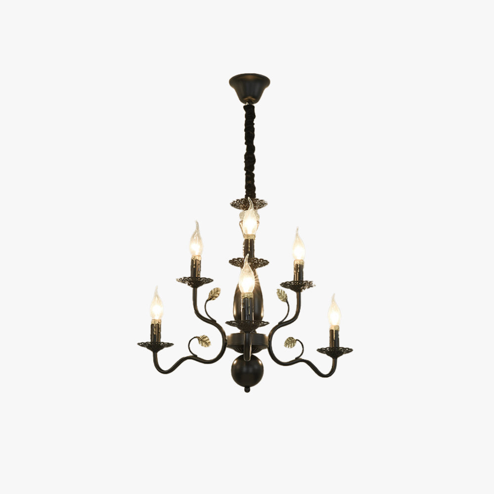 Silva Chandelier  Rustic Glass Living Room Bedroom