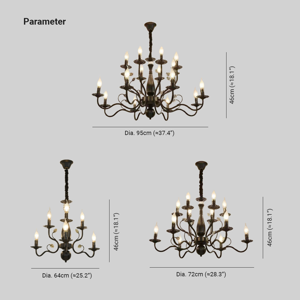 Silva Chandelier Rustic Glass Living Room Bedroom - Neutralighting