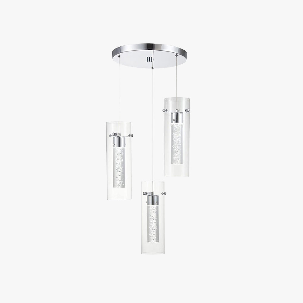 Arisha Glass Pendant Light  Cluster Brass Modern Dimmable