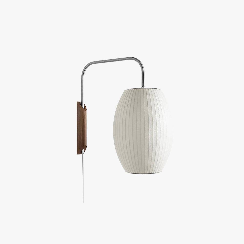 Ritta  Indoor Wall Lamp   Wood Living Room Modern Fabric  Round