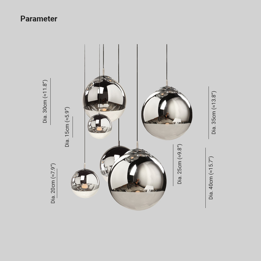 Valentina Industrial Round Metal Glass Pendant Light Living Room - Neutralighting