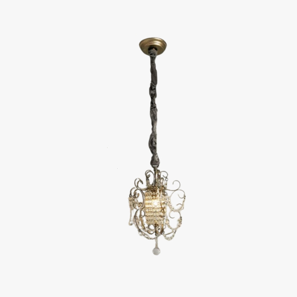 Alessio Modern Metal Crystal Pendant Light Bedroom - Neutralighting