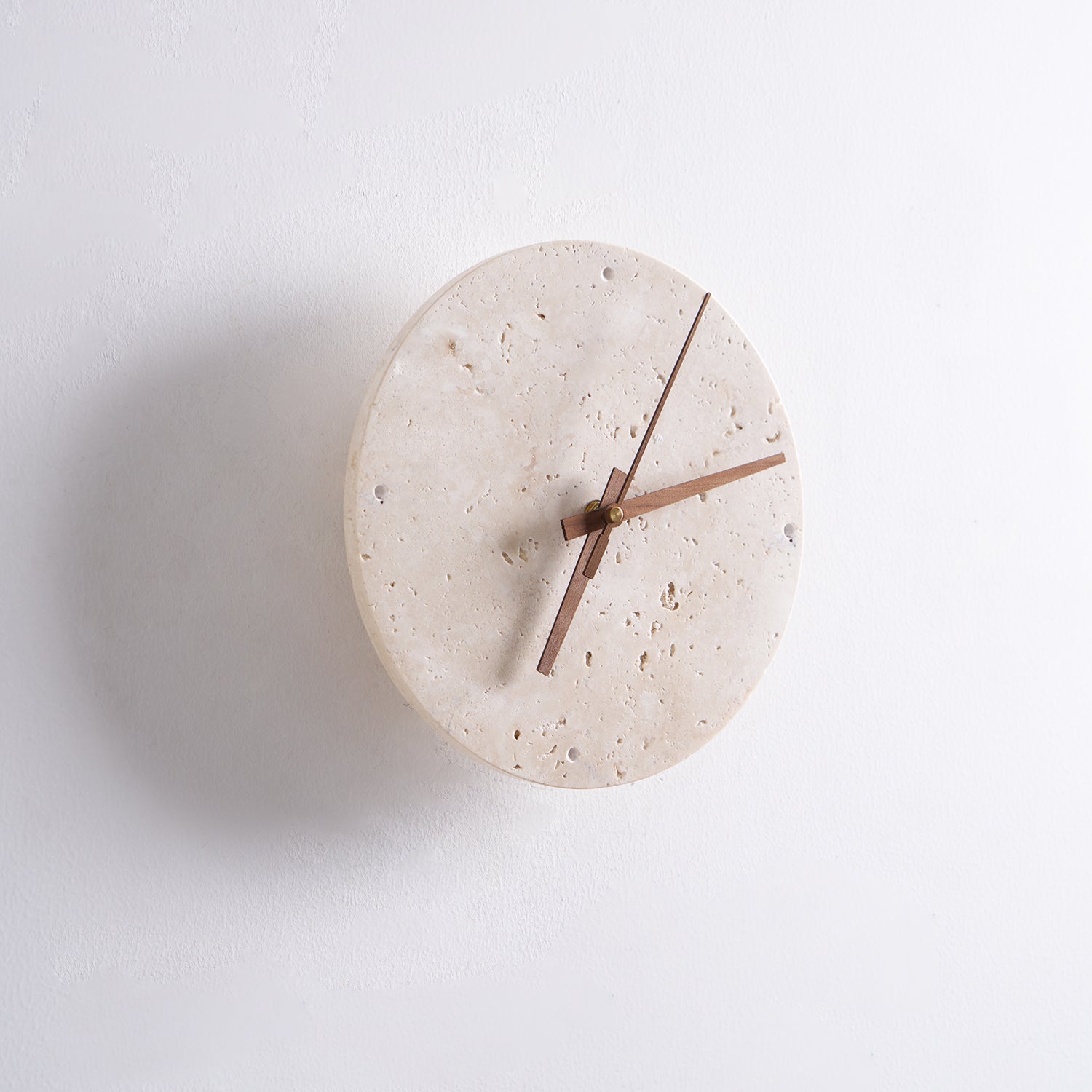 Wall Lamp Travertine Clock with Modern Minimalist Style Natural - Neutralighting
