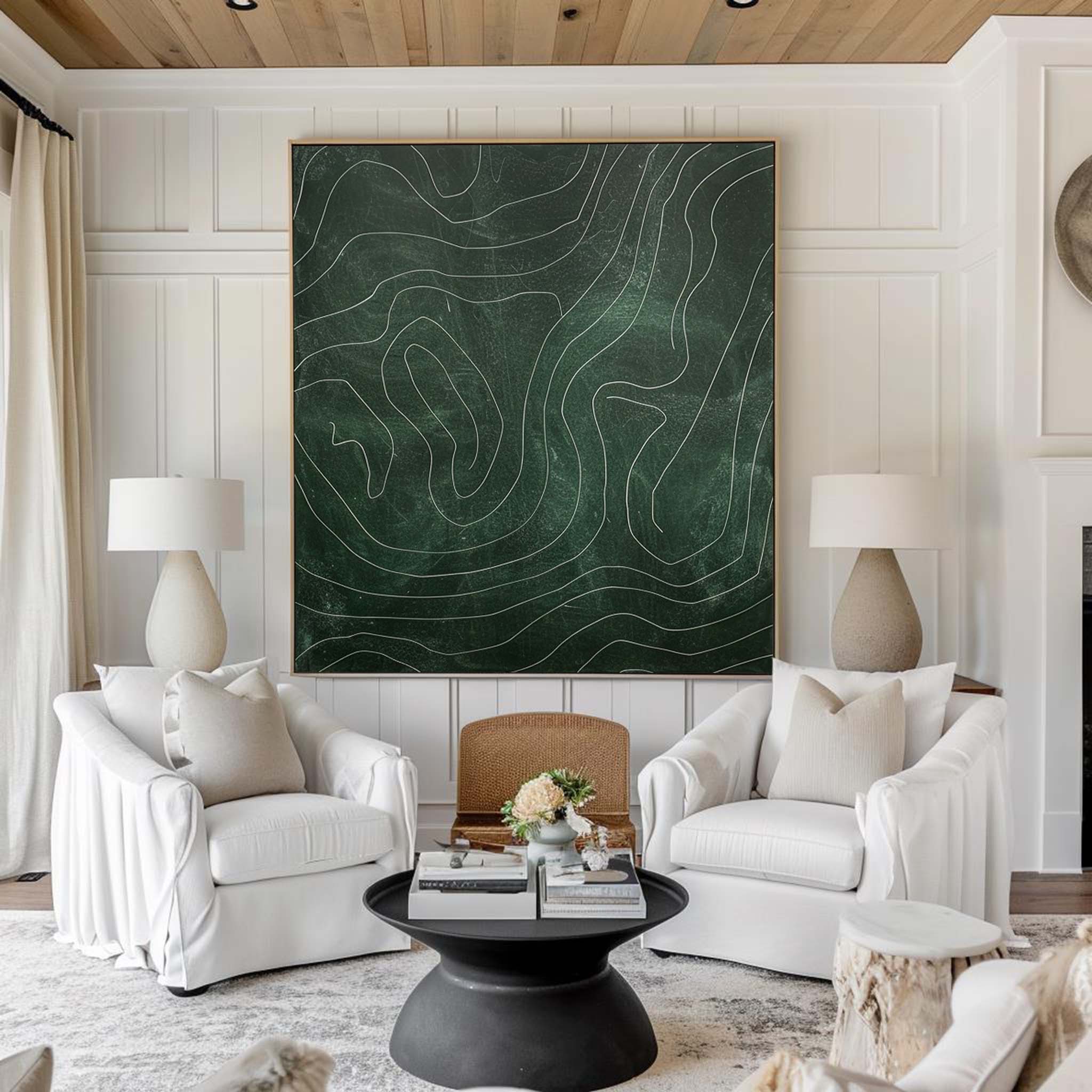 Emerald Topography Art Print