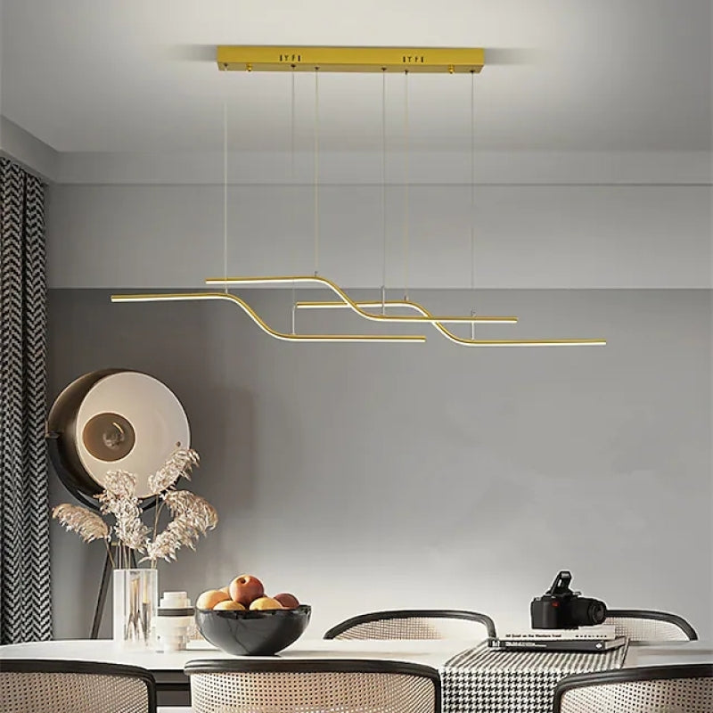 Arisha Minimalist Geometric Metal 3 Light Pendant Light, Dining Room - Neutralighting