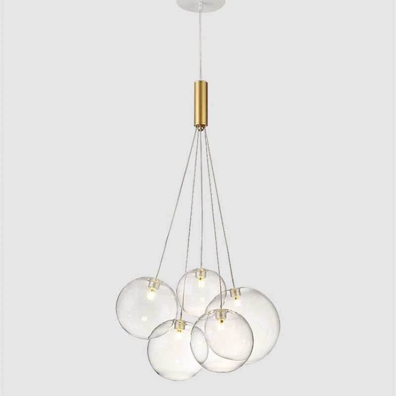 Valentina Glass Globe Bubble Pendant Light LED Stary - Neutralighting
