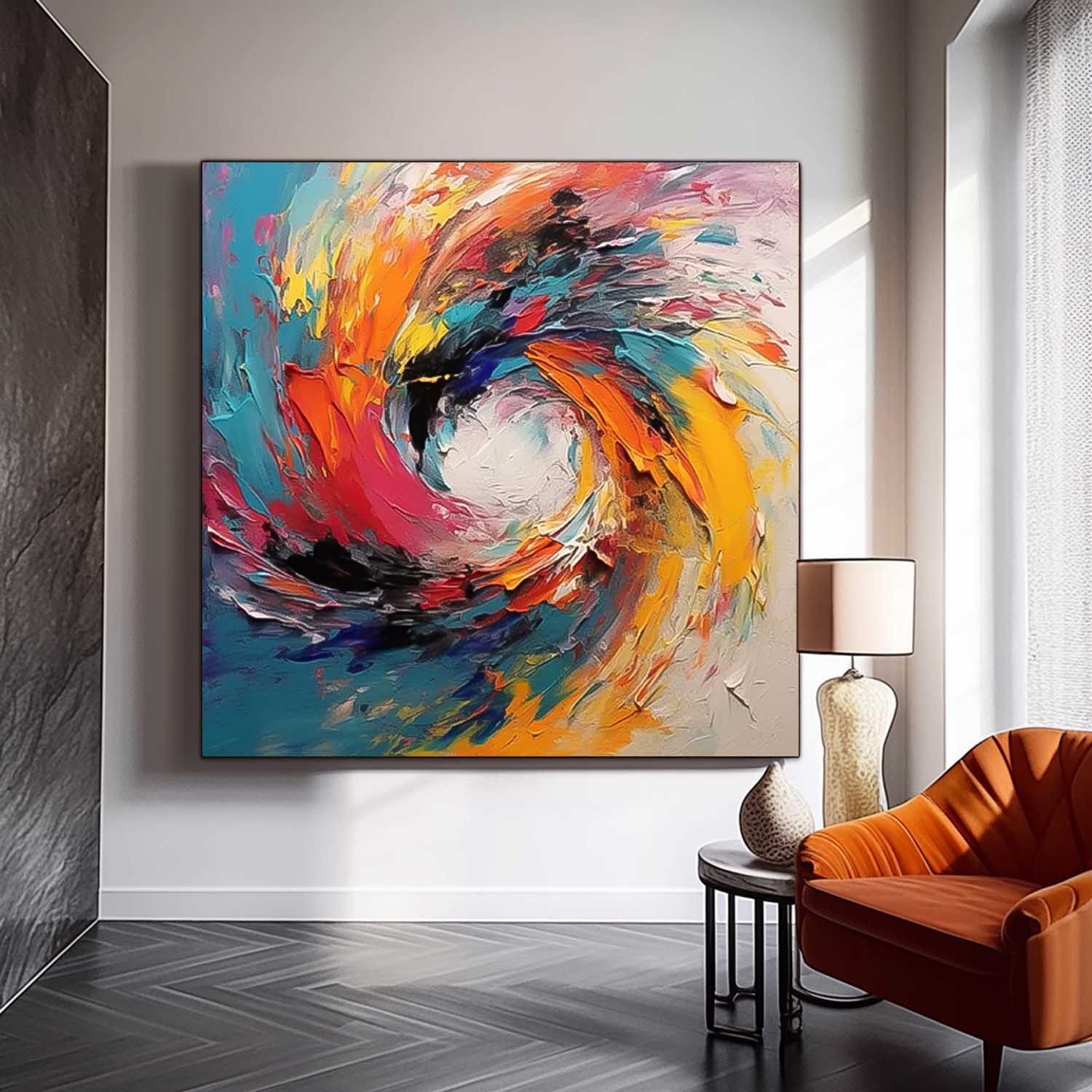 Wall Art Modern Abstract Impasto Cheerful