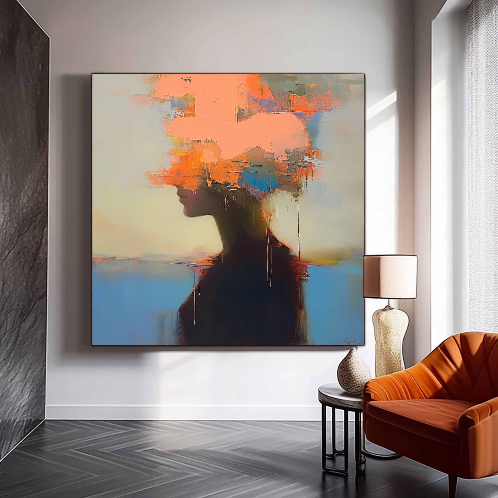Wall Art People Contemporary Serene Painterly