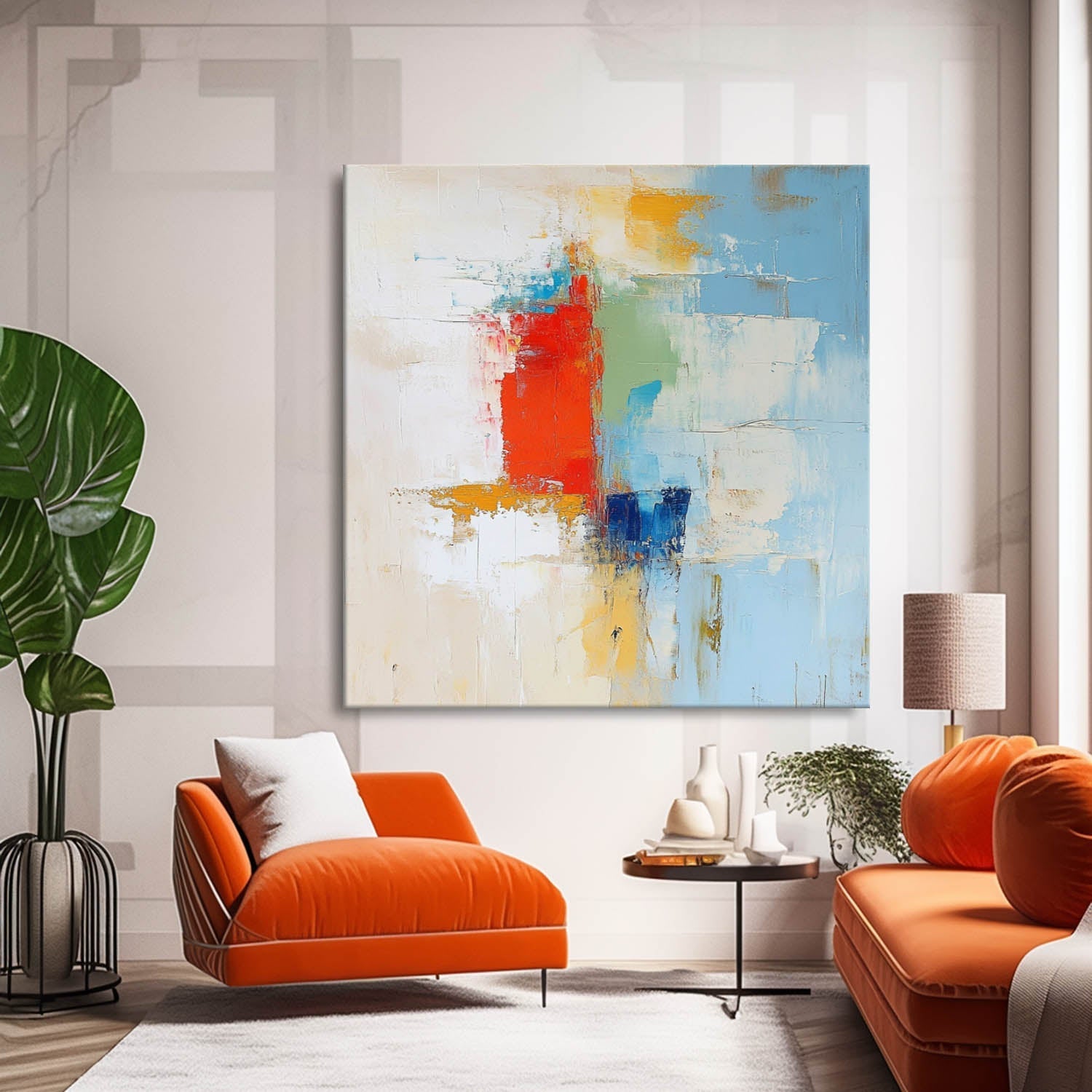 Abstract Canvas Art AB601 - Neutralighting