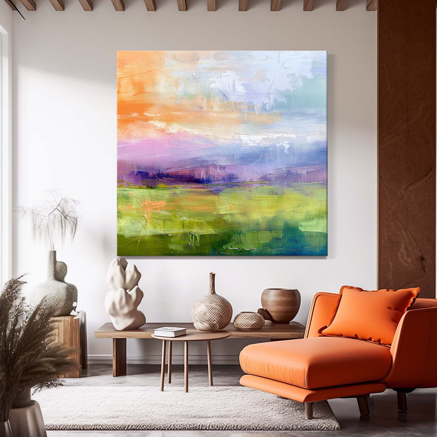 Wall Art Abstract Abstract Lake Mountain Morandi