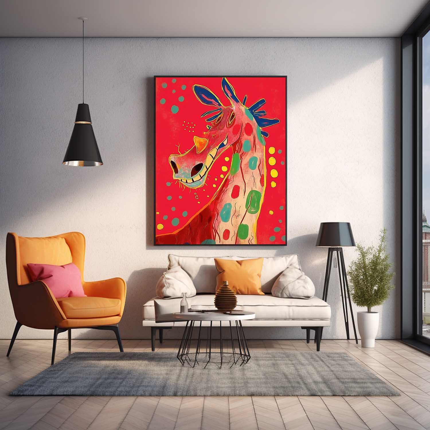 Wall Art Animal Neo-Pop Art Playful Horse