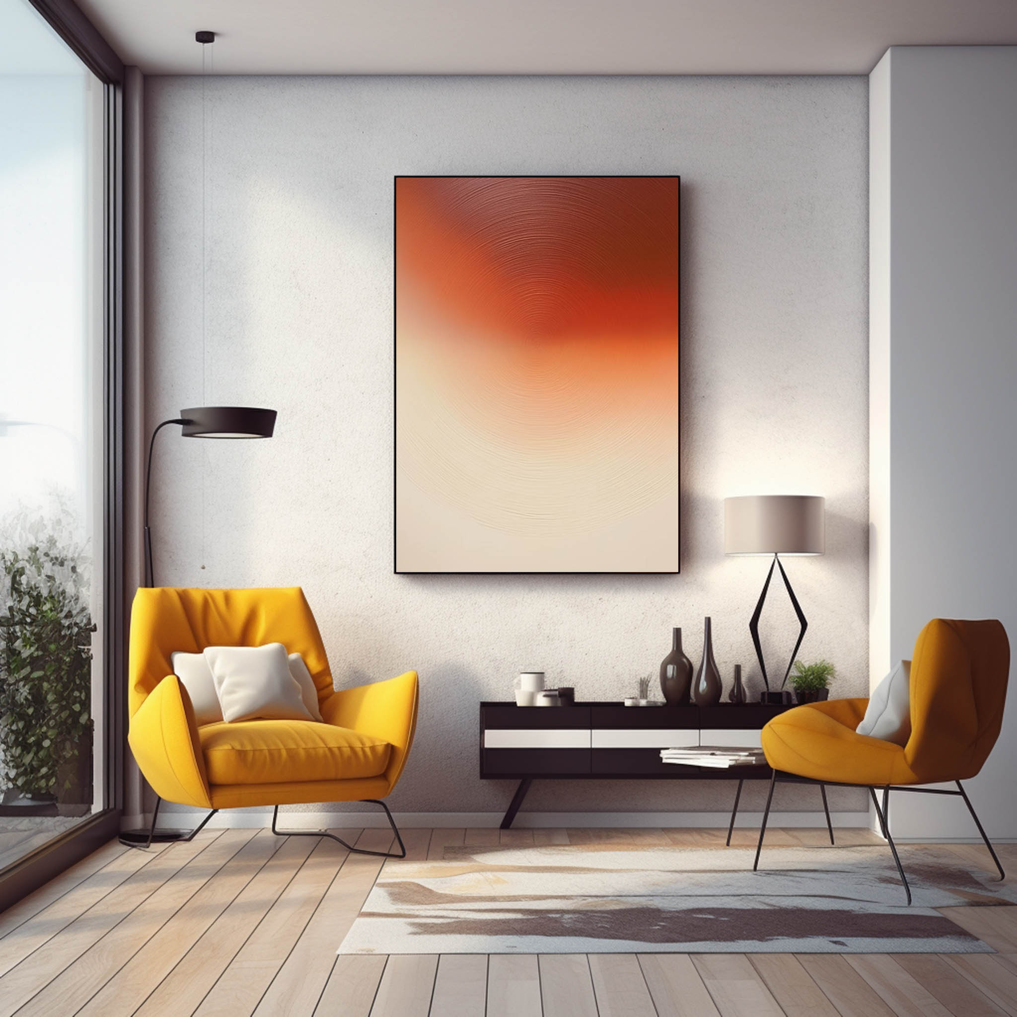 Wall Art Minimalist Geometric Neutral Modern