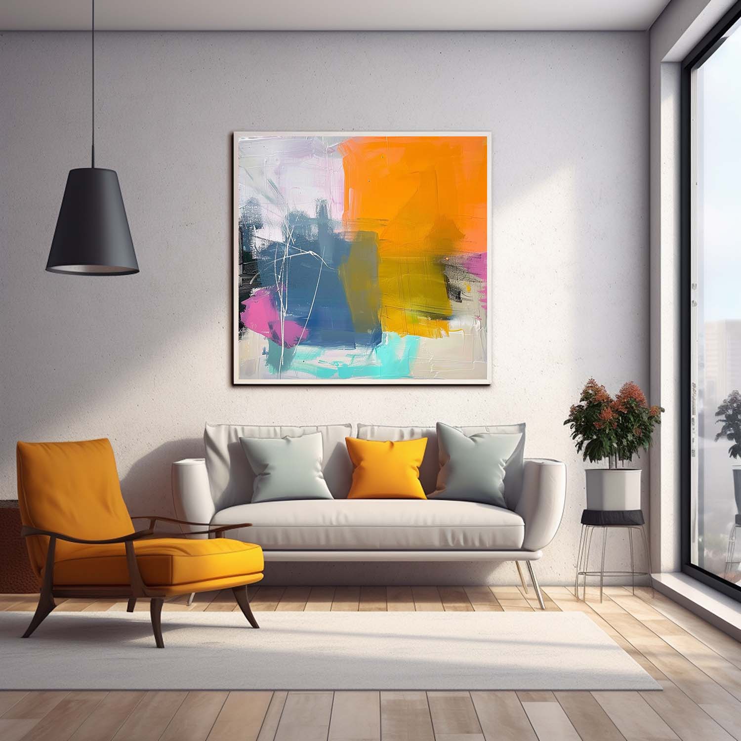 Wall Art Abstract Painterly Dreamy Elegant