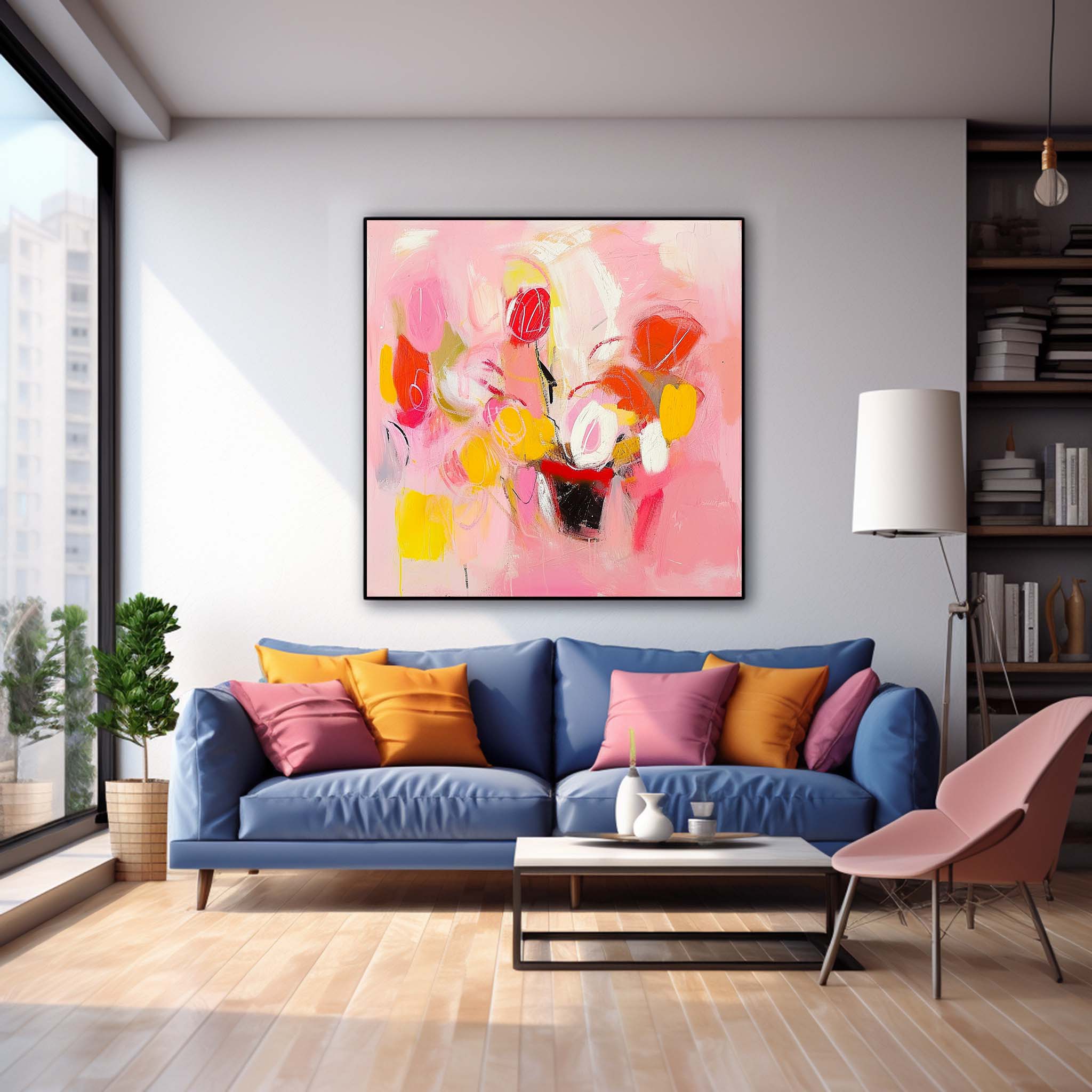 Abstract Canvas Art AB382 - Neutralighting