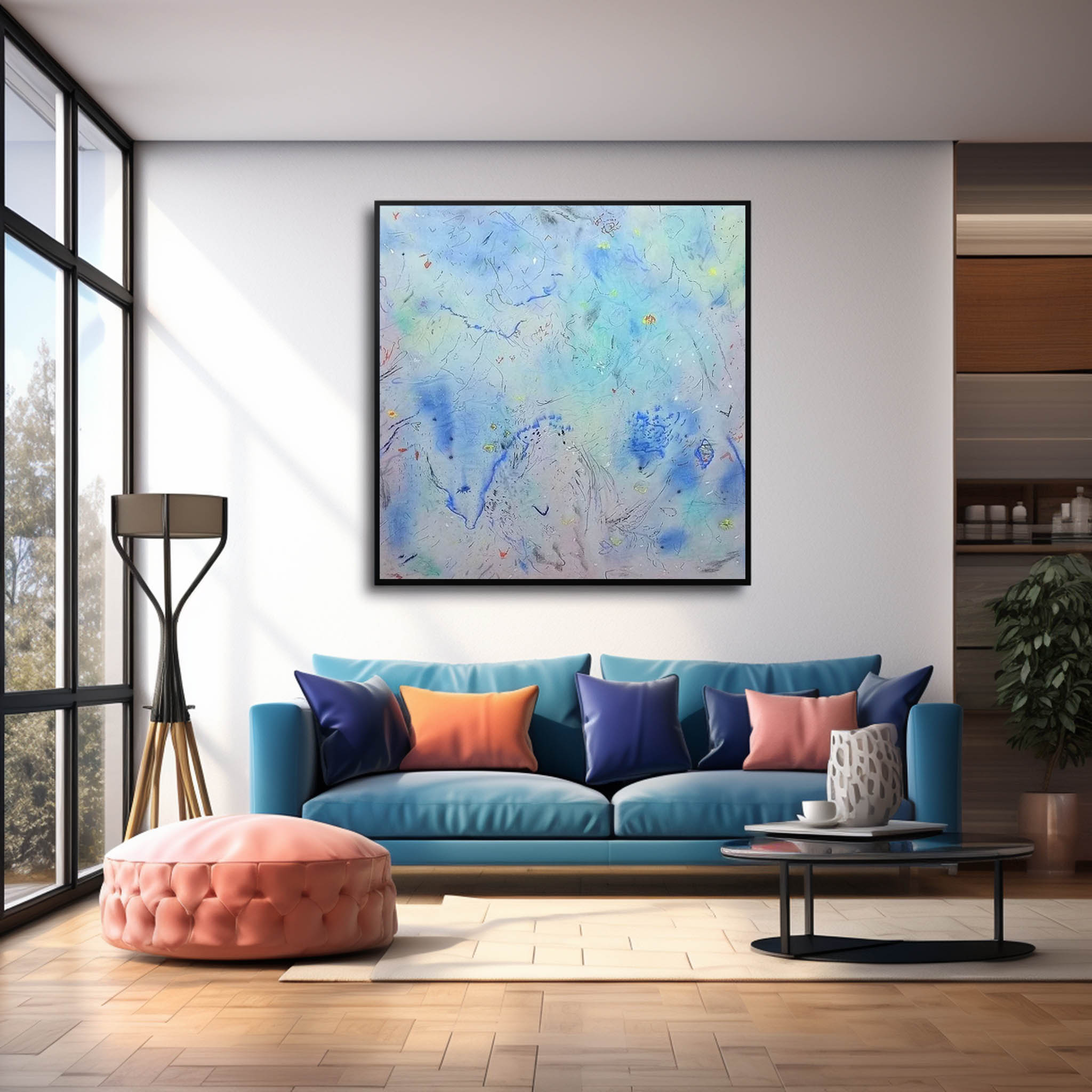 Wall Art Abstract Modern Color Gradient