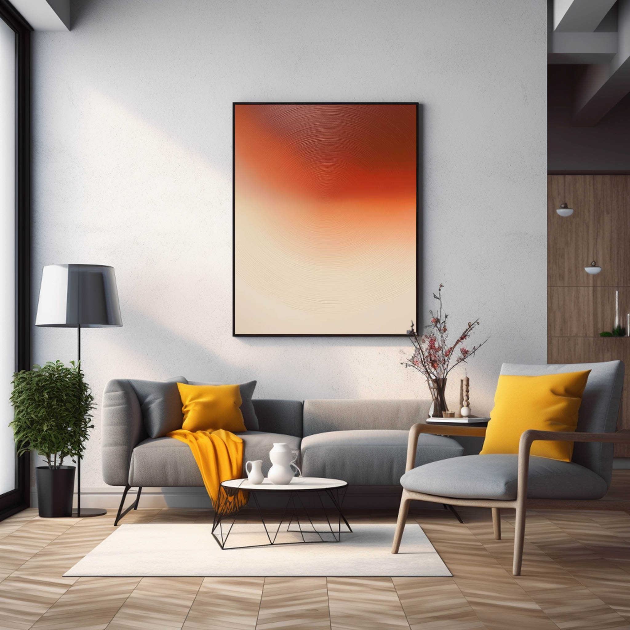 Wall Art Minimalist Geometric Neutral Modern